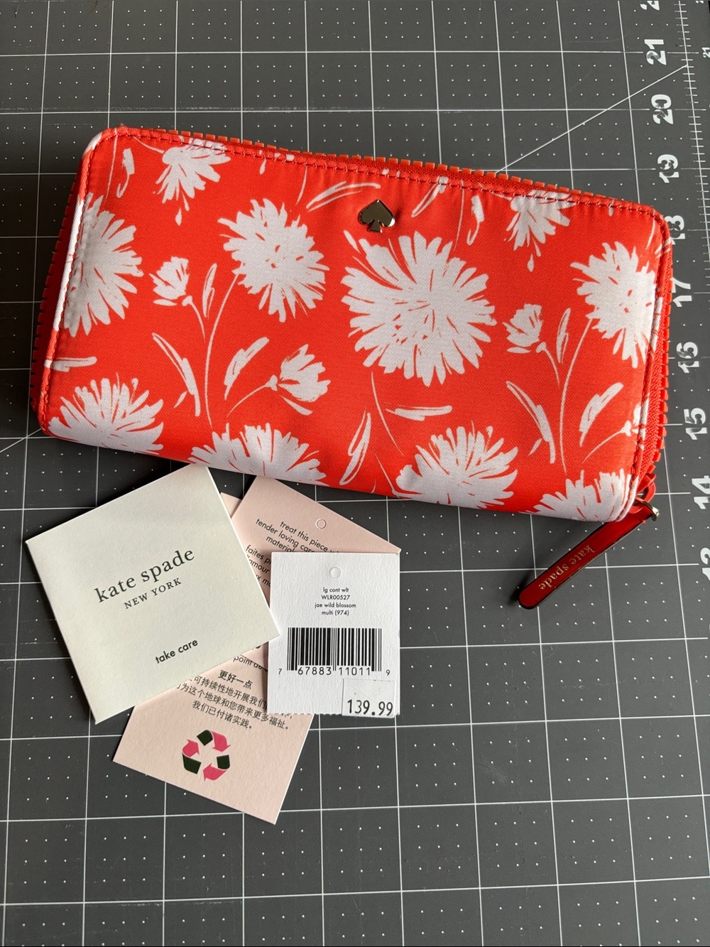 Kate Spade Jae Wild Blossom Large Continental Wallet NWT Small Flaw